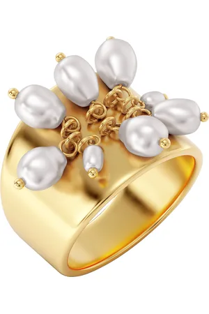 Edblad Pearl Signet Ring Ring Smykker Gold