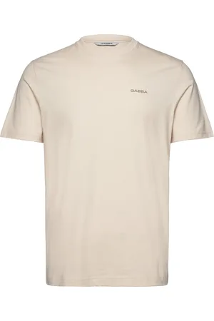 Gabba Dune Logo Ss Gots Tops T-Kortærmet Skjorte Cream