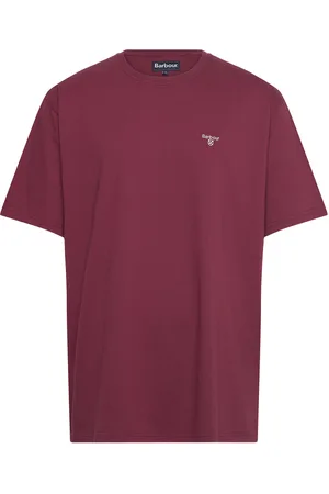 Barbour Ess Sports Tee Designers T-Kortærmet Skjorte Burgundy