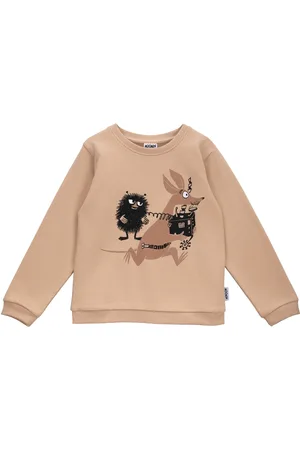 Mumin Byggare Collegetröja Tops Sweatshirts & Hoodies Sweatshirts Beige