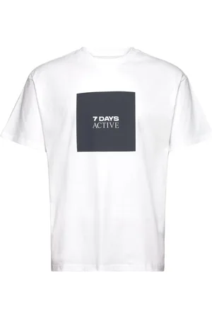 7 DAYS ACTIVE Organic Regular Box Logo Tee Sport Women Sport Clothing Sports Tops & T-shirts Sport T-Skjorte White