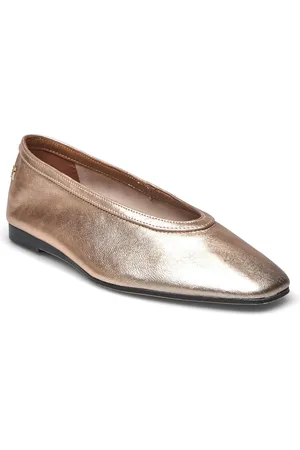Tommy Hilfiger Soft Metal Lthr Ballerina No Bow Ballerinasko Ballerinaer Gold