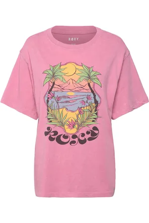 Roxy Sunnyover Optic Wash Sport Women Sport Clothing Sports Tops & T-shirts Sport T-Skjorte Pink