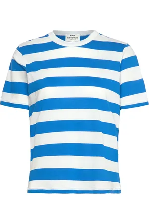 Mads Norgaard Single Organic Grace Tee Tops T-shirts & Tops Short-sleeved Blue