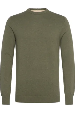 Bruun & Stengade Bs Jupiter Regular Fit Knitwear Tops Knitwear Round Necks Khaki Green
