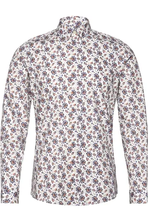 Lindbergh Aop Floral Shirt L/S Tops Shirts Pattern Shirts Blue