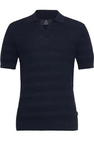 Matinique Mapolo V Heritage Tops Knitwear Short Sleeve Knitted Polos Navy