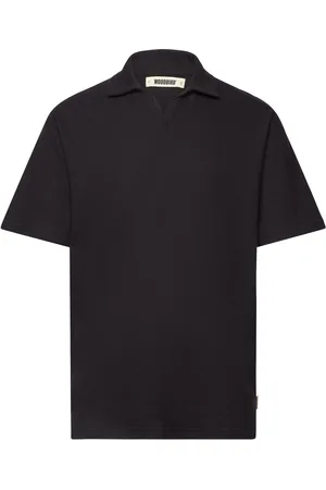 Woodbird Wbmoul Terry Polo Tops Polos Short-sleeved Black