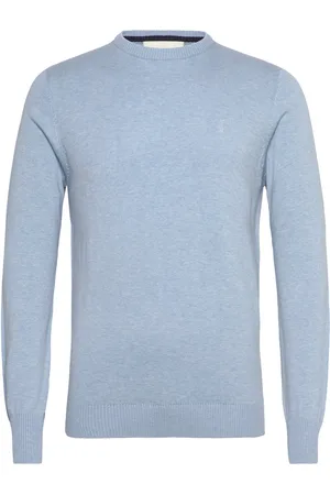 Bruun & Stengade Bs Jupiter Regular Fit Knitwear Tops Knitwear Round Necks Blue