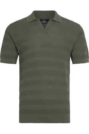 Matinique Mapolo V Heritage Tops Knitwear Short Sleeve Knitted Polos Khaki Green