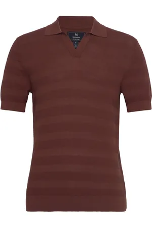 Matinique Mapolo V Heritage Tops Knitwear Short Sleeve Knitted Polos Burgundy