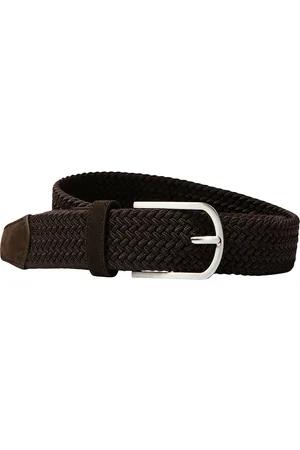 SELECTED Slhtom Braided Textile Belt Accessories Belts Braided Belt Brown