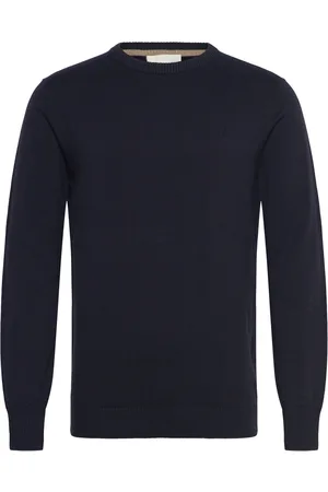 Bruun & Stengade Bs Jupiter Regular Fit Knitwear Tops Knitwear Round Necks Navy