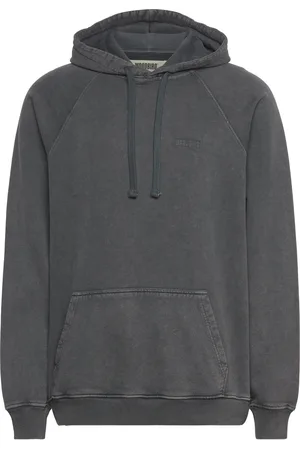 Woodbird Wbpaw Washed Hoddie Tops Sweatshirts & Hoodies Hoodies Black