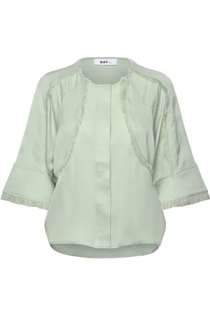 DAY Birger et Mikkelsen Zelie - Matte Crepe Tops Blouses Short-sleeved Green