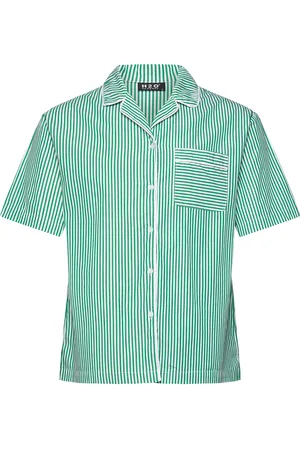 H2O Rønne Essential Pajamas Shirt Underwear Night & Loungewear Pyjama Tops Green