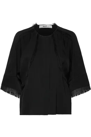 DAY Birger et Mikkelsen Zelie - Matte Crepe Tops Blouses Short-sleeved Black