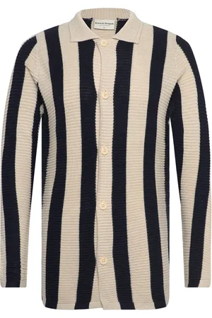 Bruun & Stengade Bs Sito Regular Fit Knitwear Tops Knitwear Cardigans Navy