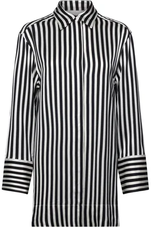 DAY Birger et Mikkelsen Lea - Striped Viscose Tops Shirts Long-sleeved Black