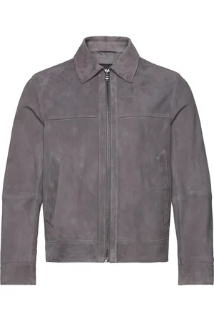 HUGO BOSS H-Malbano5 Læderjakke Skindjakke Grey