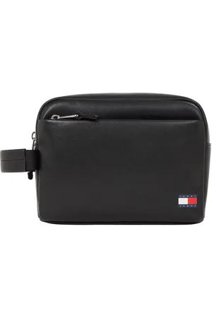 Tommy Hilfiger Tjm Heritage Leather Washbag Toilettaske Black