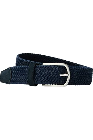 SELECTED Slhtom Braided Textile Belt Accessories Belts Braided Belt Navy