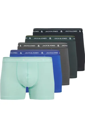 JACK & JONES Jacron Solid Trunks 5 Pack Jnr Night & Underwear Underwear Underpants Blue Jack & J S