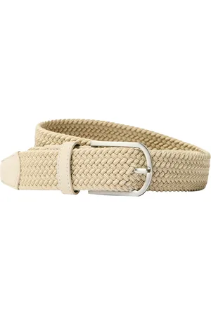 SELECTED Slhtom Braided Textile Belt Accessories Belts Braided Belt Beige