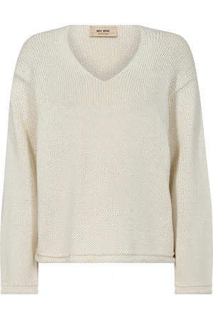 Mos Mosh Mmbine Ls V-Neck Knit Tops Knitwear Jumpers Beige