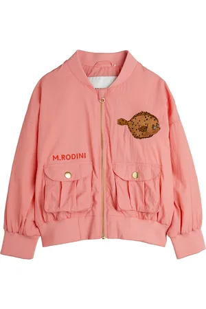 Mini Rodini Flundra Nylon Baseball Jacket Emb Skaljakke Outdoorjakke Pink