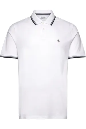 Original Penguin Tipped Polo Tncl Piq Tops Polos Short-sleeved White