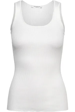 Rosemunde Rwbeatha Sl U-Neck Top Tops T-shirts & Tops Sleeveless White