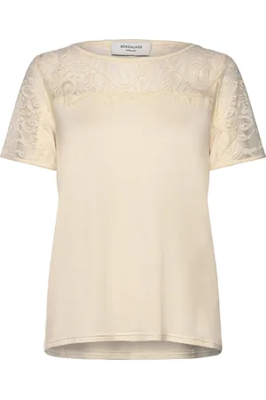 Rosemunde Rwbiarritz Lace Ss T-Shirt Tops T-shirts & Tops Short-sleeved Yellow