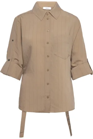 Reiss Dinah Tops Shirts Long-sleeved Beige
