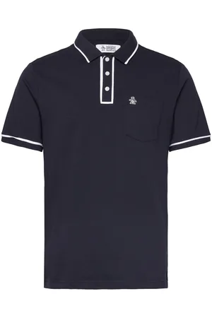 Original Penguin Earl Tncl Piq Sticke Tops Polos Short-sleeved Navy