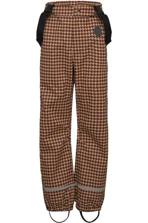 Mini Rodini Edelweiss Trousers Outerwear Shell Clothing Shell Pants Brown