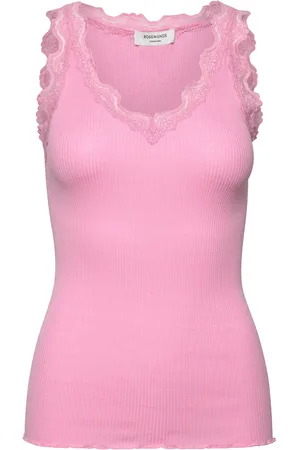Rosemunde Rwbeatha Sl V-Neck Lace Top Tops T-shirts & Tops Sleeveless Pink