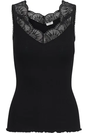 Rosemunde Rwbeatha Sl Lace Top Tops T-shirts & Tops Sleeveless Black