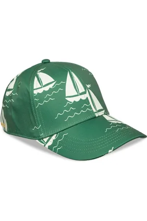 Mini Rodini Sailing Boats Aop Cap Accessories Headwear Caps Green