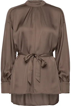 Reiss Lina Tops Blouses Long-sleeved Brown