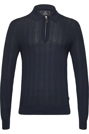 Matinique Maklint Z Heritage Tops Knitwear Long Sleeve Knitted Polos Navy
