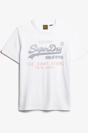 Superdry Vl Heritage Relaxed Tee Tops T-Kortærmet Skjorte White