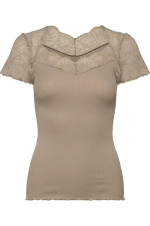 Rosemunde Rwbeatha Capsleeve Regular T-Shirt Tops T-shirts & Tops Short-sleeved Beige