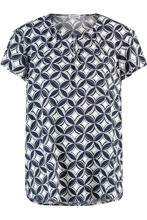 Gerry Weber Blouse 1/2 Sleeve Tops Blouses Short-sleeved Navy