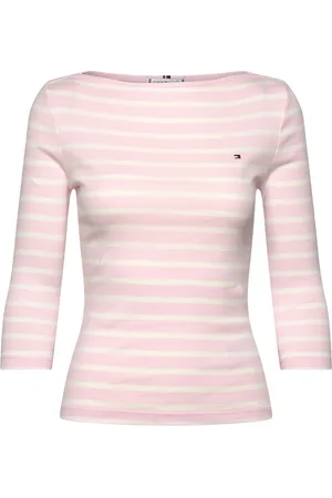 Tommy Hilfiger New Cody Slim Boat-Nk 3/4Slv Tops T-shirts & Tops Long-sleeved Pink