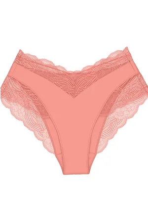 Triumph Lift Smart Bandeau Maxi Ex Lingerie Panties High Waisted Panties Coral