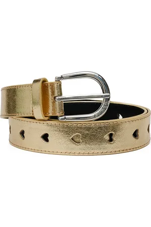 Fabienne Chapot Cut It Out Heart Belt Metallic Bælte Gold