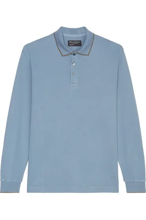 Marc O’ Polo Polos Long Sleeve Tops Polos Long-sleeved Blue