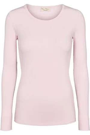 Marmar Copenhagen Plain Tee W Tops T-shirts & Tops Long-sleeved Pink