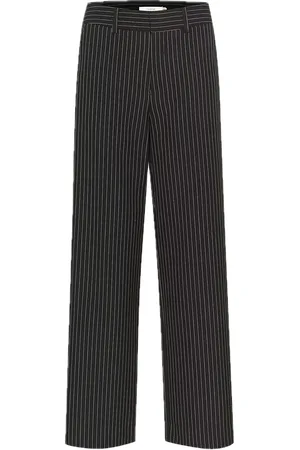 Gestuz Joellegz Pinstripe Mw Pants Noos Bottoms Trousers Straight Leg Black